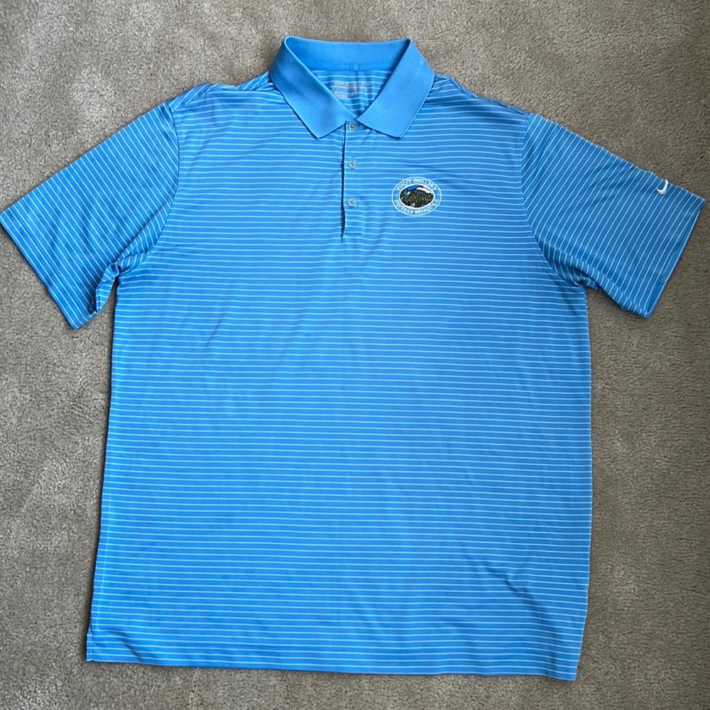Nike drifit carolina blue golf shirt